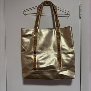 Gold Tote Bag with sequin straps